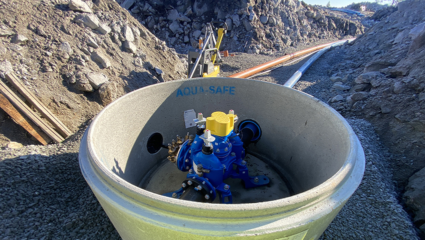 Basal Aqua-Safe vannkum leveres direkte på grøftekanten - ferdig montert og kontrollert. 
